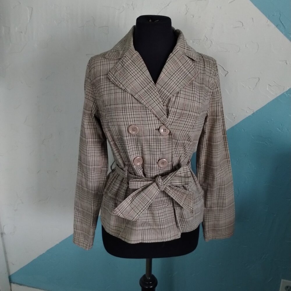 Paris Blues Plaid Coat - Picture 2 of 10